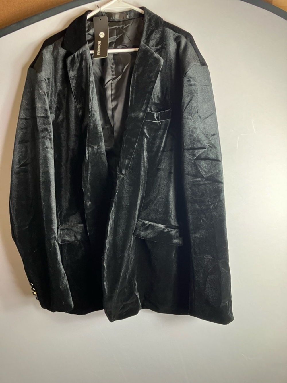 Mens Black Velvet Performance Jacket - Unbranded